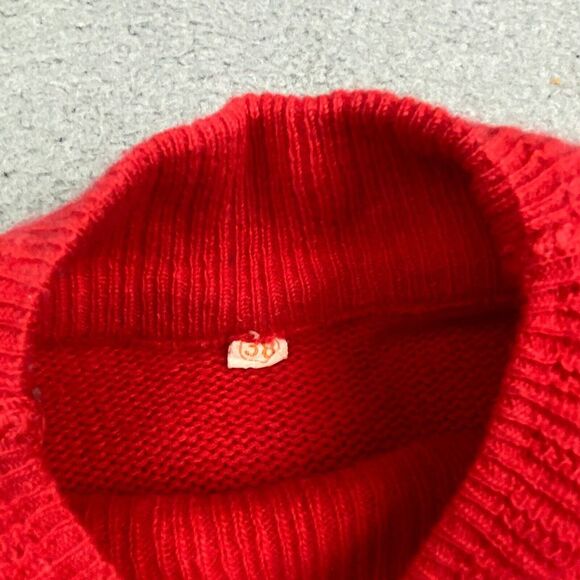 Vintage Minklander Darlene‎ Sweater 38 Small Women Red Lambswool Made in USA - Picture 8 of 10